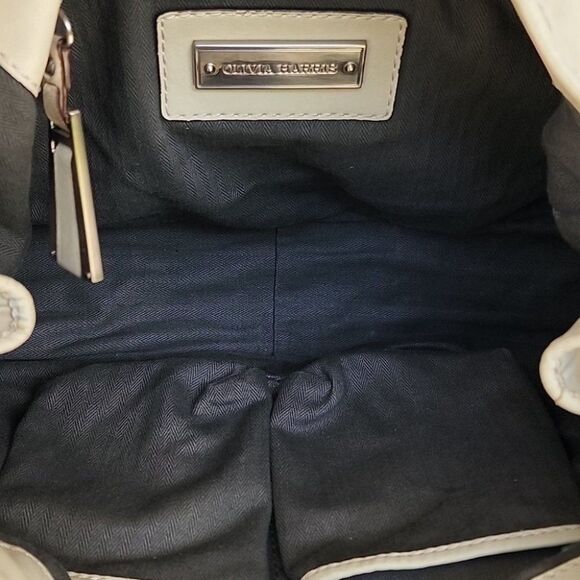 Olivia Harris Bone White Soft Sheep's Leather Shoulder Bag XL - Picture 10 of 13